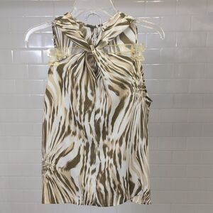 Zebra Print Sleeveless Top